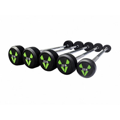 LM-4036 Round Rubber Straight Barbells, white background