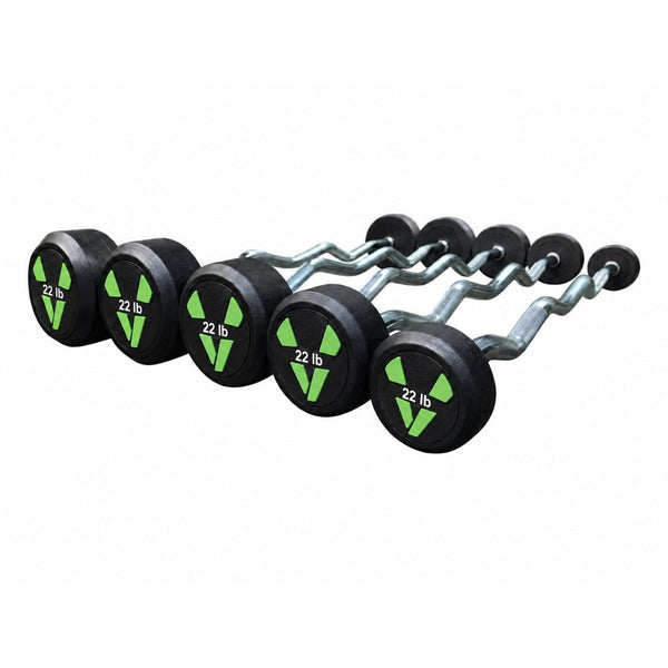 LM-4037 Round Rubber Curl Barbells