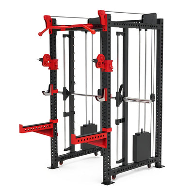 REP-8008 3-in-1 Power Rack with Pulley - front view