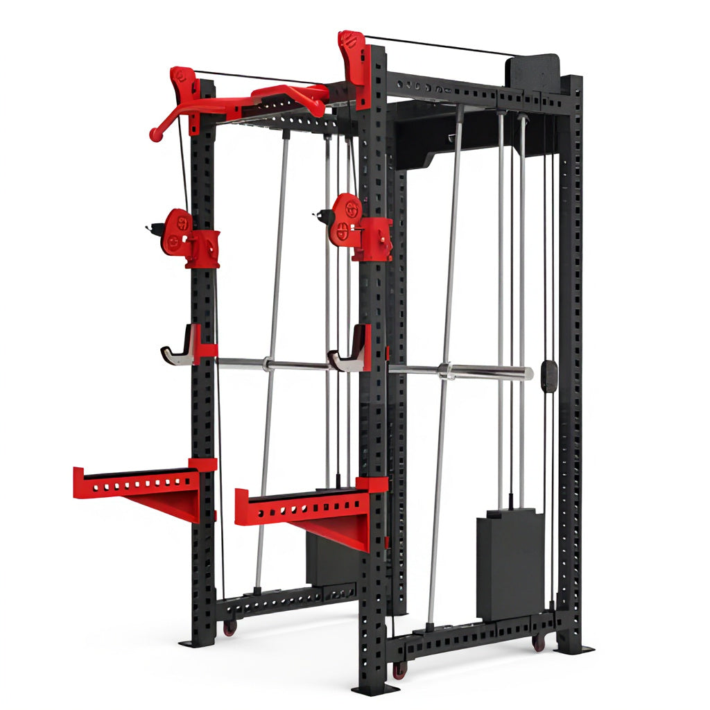 REP-8009 3-in-1 Power Rack with Smith - front view
