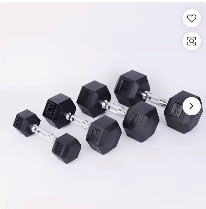 LM-4006 Hexagon Rubber Dumbbell