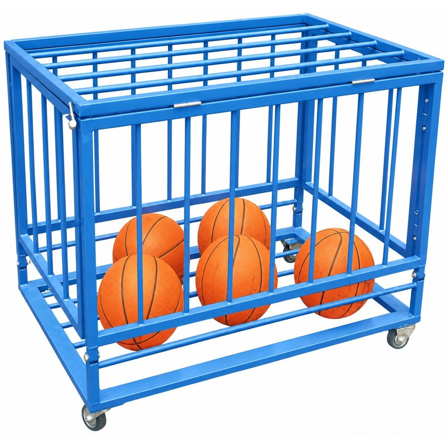 BG-LS013 Painted Basketball Storage Cart, white background
