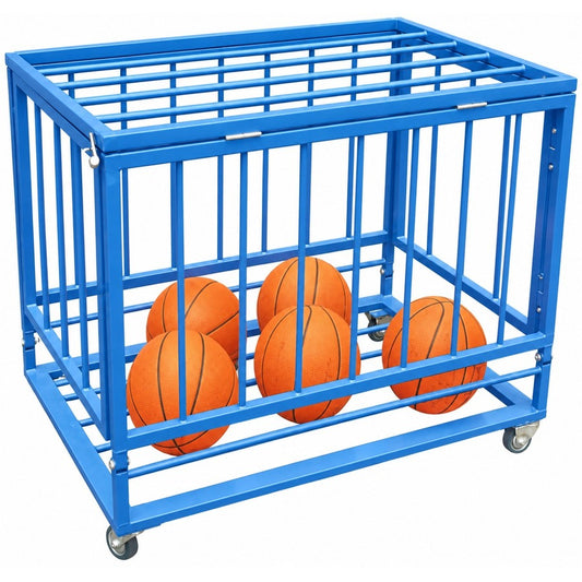 BG-LS013 Painted Basketball Storage Cart, white background