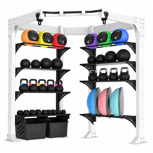 CF700-215 Functional Storage Corner Rack, white background