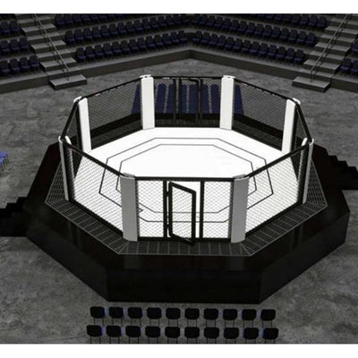 CGK6 Bleacher Elevated Octagon Cage, white background