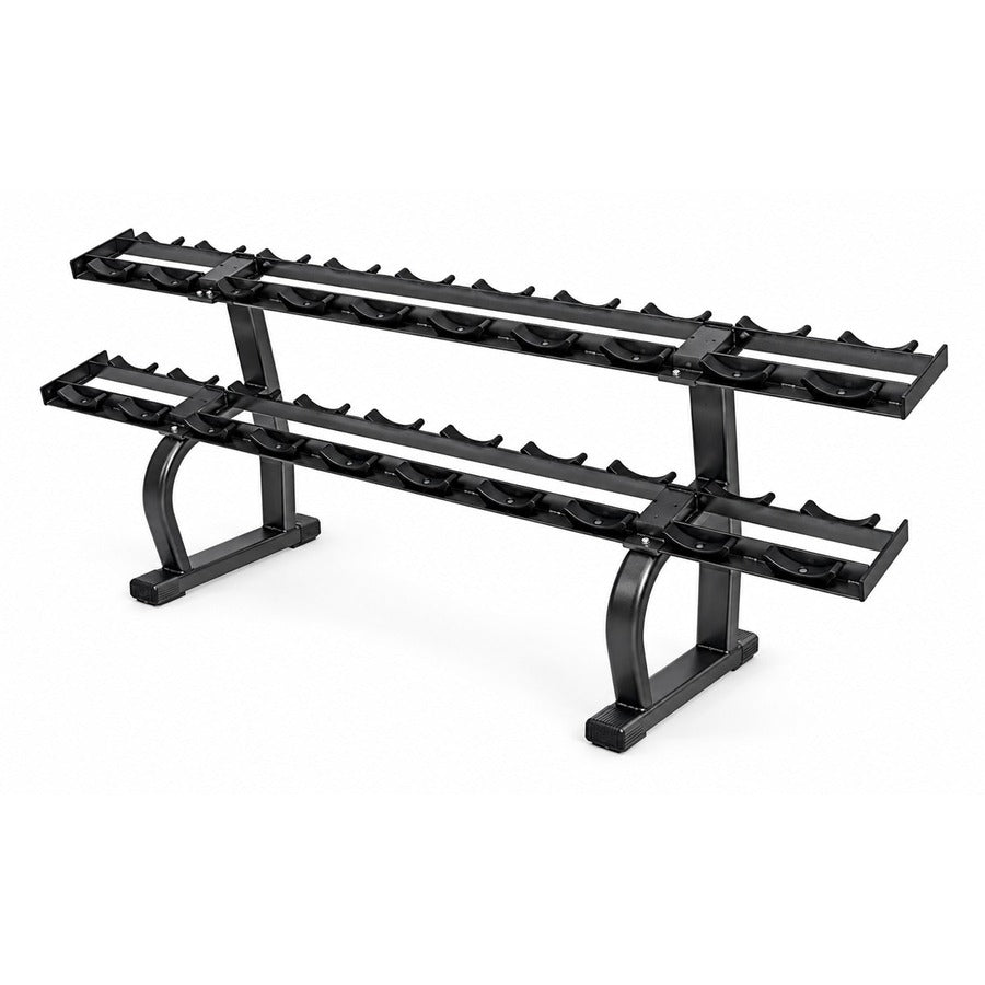 LF-3T150 Two-Tier Dumbbell Rack, white background