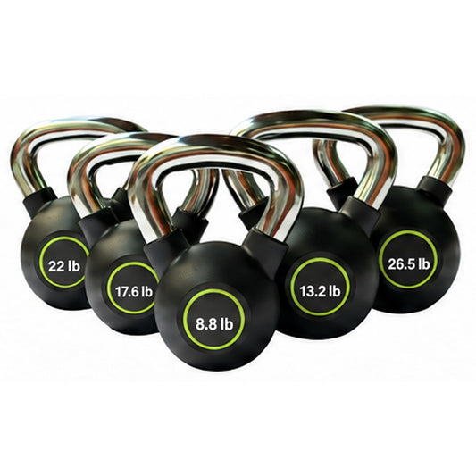 LM-4012 Rubber Kettlebells, white background