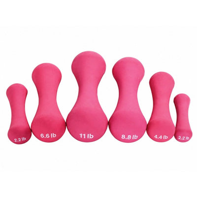 LM-4022 Plastic-Dipped Bone Dumbbells, white background
