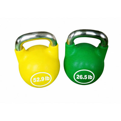 LM-4065 Colored PU Competition Kettlebells, white background