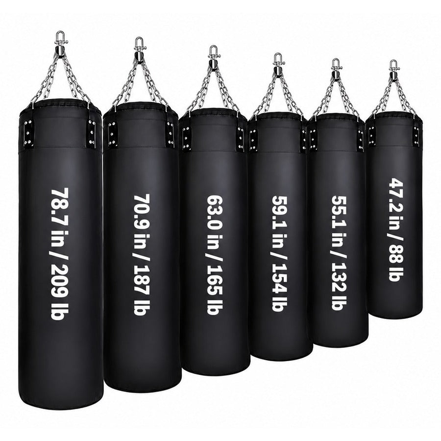 LM-8944 Top-Grade PU Punching Bags Length (in) Weight (lb), white background