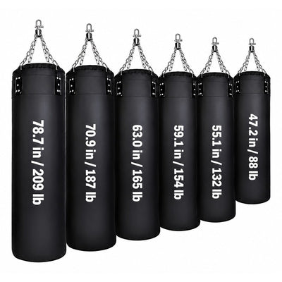 LM-8944 Top-Grade PU Punching Bags Length (in) Weight (lb), white background