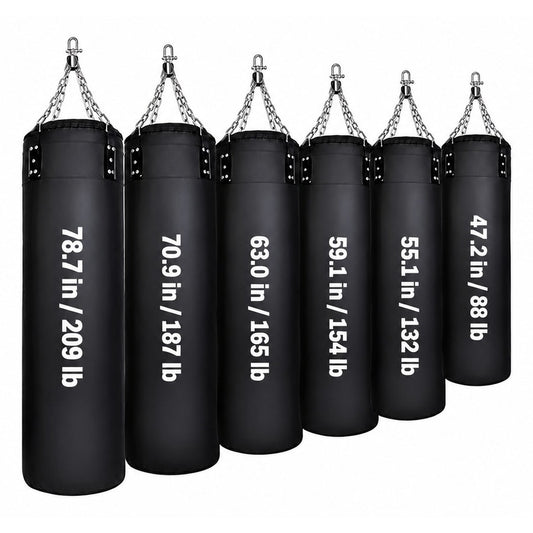 LM-8944 Top-Grade PU Punching Bags Length (in) Weight (lb), white background