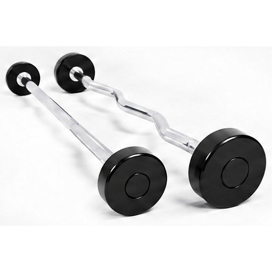 LM-9039 Cpu Round Steel Curl Barbell, white background