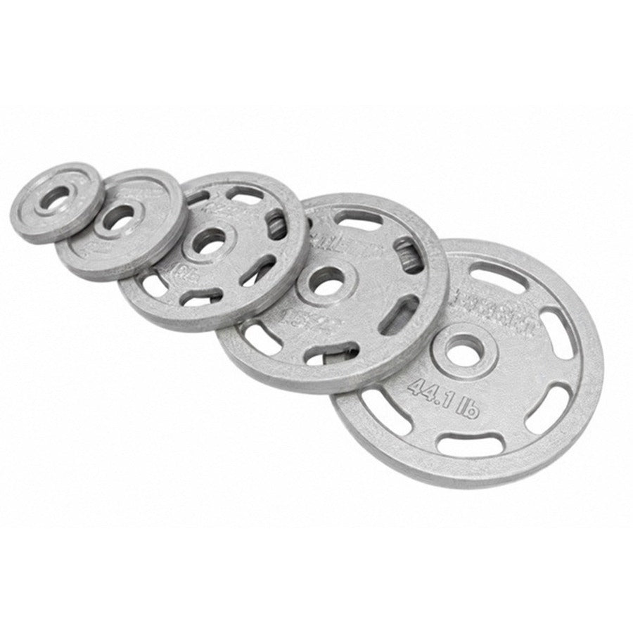 LM-9045 Painted Grip Weight Plates, white background