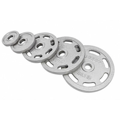 LM-9045 Painted Grip Weight Plates, white background