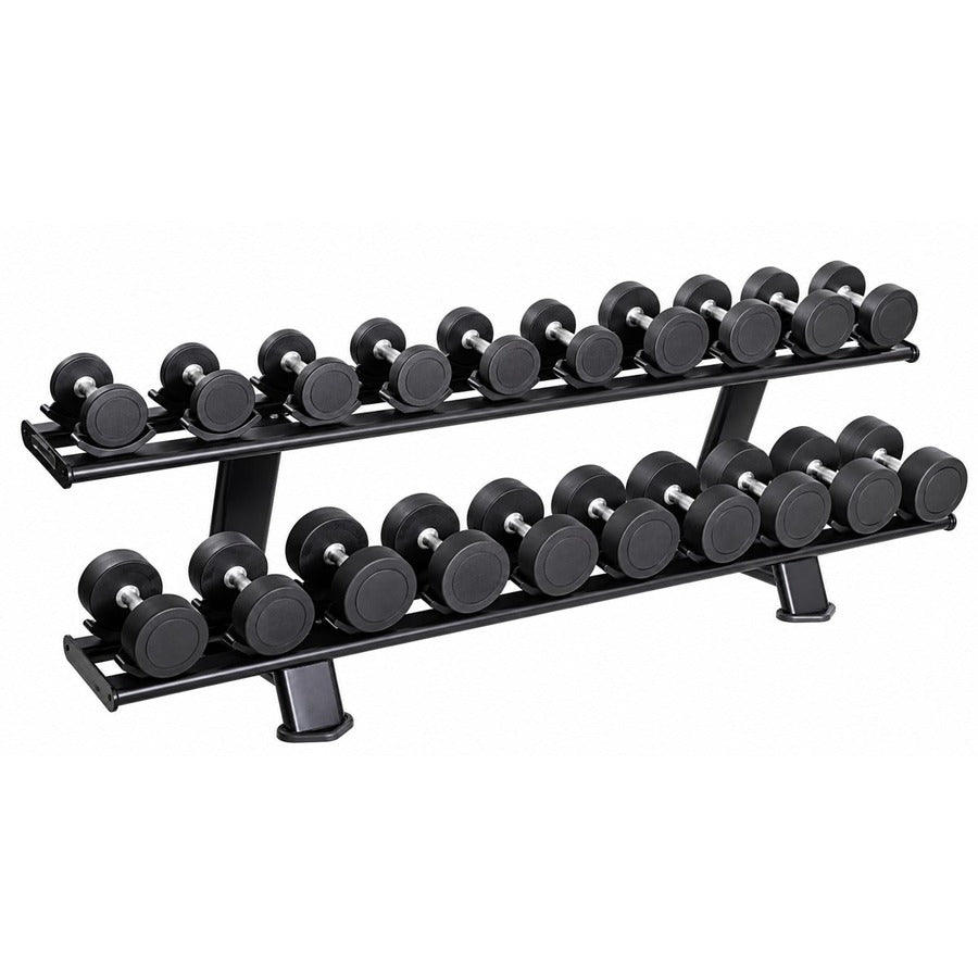 V8-201B Ten-Pair Round Dumbbell Storage Set, white background