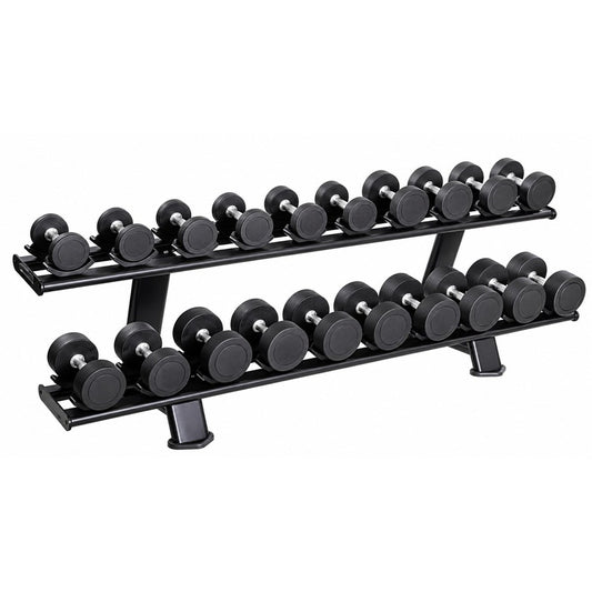 V8-201B Ten-Pair Round Dumbbell Storage Set, white background