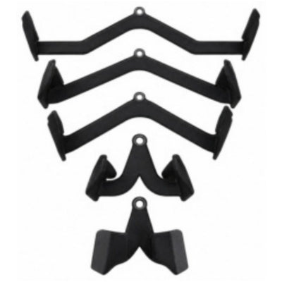 ZDE-05 Five-Piece Lat Pulldown Handle Set, white background