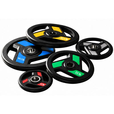 ZED-1109 Tri-Grip Weight Plates, white background