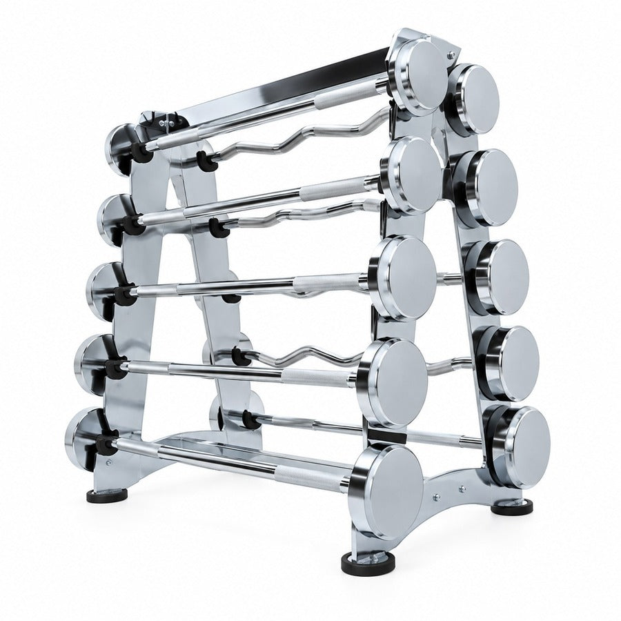 ZED-1127 Chrome Mini Barbell Rack, white background